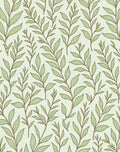 Light Green Branch Leafy Repeat Rug