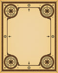 Nautical Compass Rose Border Rug