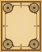 Nautical Compass Rose Border Rug