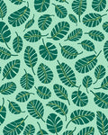 Tropical Green Leafy Meadow Rug