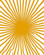 Golden Sun Burst Rays Rug