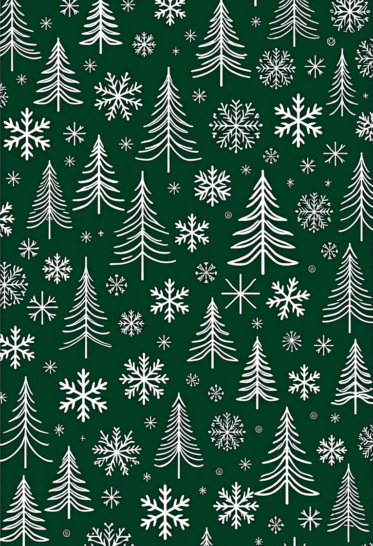 Winter Wonderland Tree Snowflakes Rug