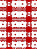 Bold Red Gingham Starburst Rug