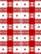 Bold Red Gingham Starburst Rug
