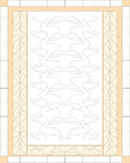 Abstract Peach Linear Lip Arrangement Rug
