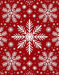 Festive Red Snowflake Garland Rug