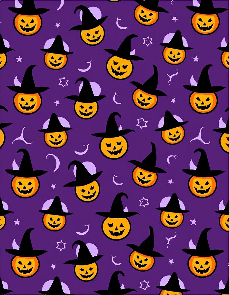 Spooky Halloween Jack-o-lantern Witch Hat Rug