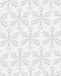 Modern Gray Snowflake Repeating Pattern Rug