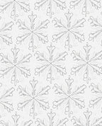 Modern Gray Snowflake Repeating Pattern Rug