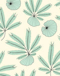 Pale Green Fern Leaf Repeat Rug