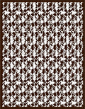 Brown and White Jagged Houndstooth Texture Rug