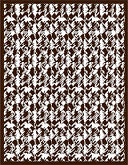 Brown and White Jagged Houndstooth Texture Rug
