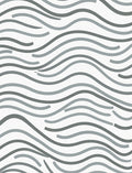 Modern Gray Wave Stripe Rug