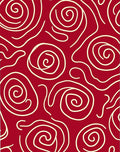 Crimson Swirl Abstract Organic Rug