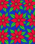 Radiant Red Poinsettia Bloom Rug