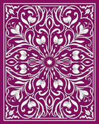 Rich Plum Floral Medallion Rug