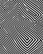 Black White Optical Illusion Maze Rug