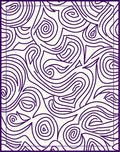 Abstract Swirls Cream Deep Purple Rug