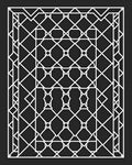 White Geometric Lattice Art Deco Rug