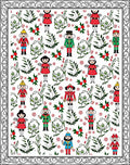 Festive Nutcracker Figures Holly Berries Rug
