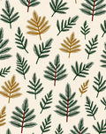Forest Green Gold Pine Sprigs Rug