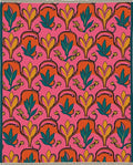 Vibrant Pink Bold Floral Arch Rug