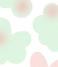 Soft Pink Mint Cloud Shapes Rug