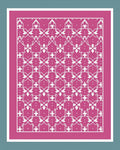 Vibrant Pink White Geometric Mandala Rug