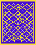 Yellow Dog Lattice Sapphire Rug