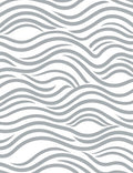 Cool Gray Wavy Stripe Rug