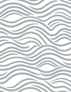Cool Gray Wavy Stripe Rug