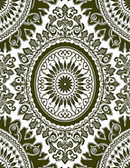 Olive Green Traditional Mandala Medallion Rug