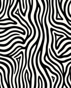 Black White Wavy Zebra Stripes Rug