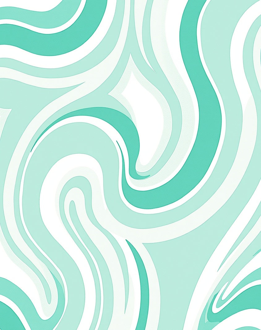 Turquoise Swirl Marble Rug