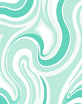 Turquoise Swirl Marble Rug