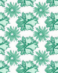 Teal Floral Burst All-Over Rug