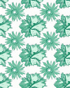 Teal Floral Burst All-Over Rug