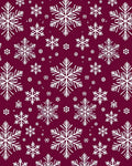 Winter White Snowflake Burgundy Field Rug