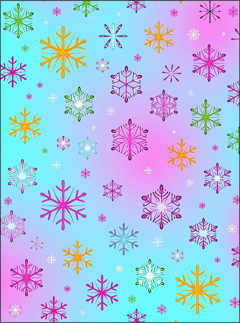 Colorful Snowflake Cluster Gradient Rug