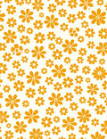 Retro Orange Flower Collage Rug