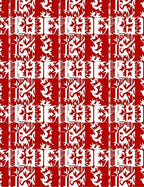 Modern Red White Abstract Tree Elements Rug