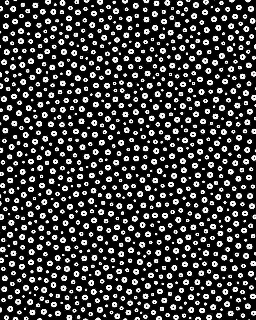 Black White Scattered Dot Rug