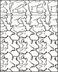 Abstract Line Drawing Collage Rug
