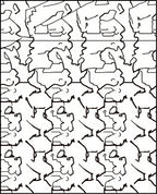 Abstract Line Drawing Collage Rug