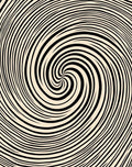 Black Cream Swirl Optical Illusion Rug
