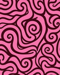 Vibrant Pink Swirl Abstract Rug