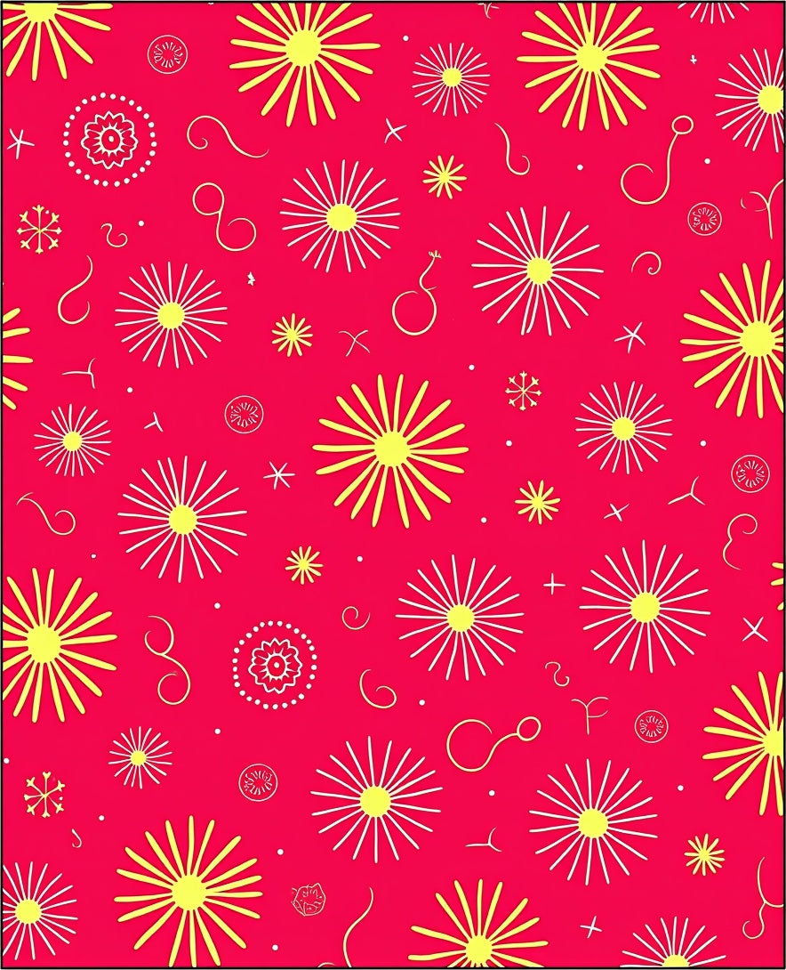 Vibrant Yellow Sunburst Floral Fiesta Rug
