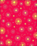 Vibrant Yellow Sunburst Floral Fiesta Rug