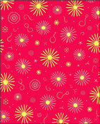 Vibrant Yellow Sunburst Floral Fiesta Rug