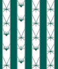 Emerald Green Vertical Botanical Stripe Rug